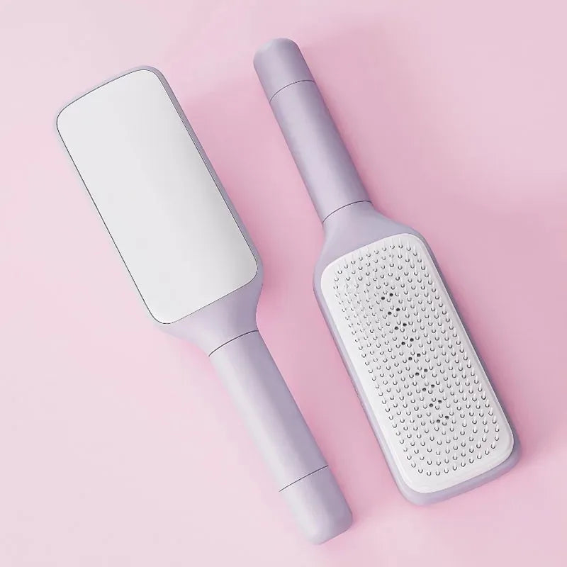 Twistclean - Self-Cleaning Anti-Static Massage Comb Scalable Rotate Lifting Self Cleaning Hairbrush